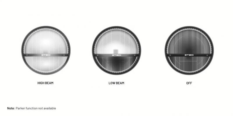 STEDI 7Inch Homage LED Headlight - Chrome (3000K)